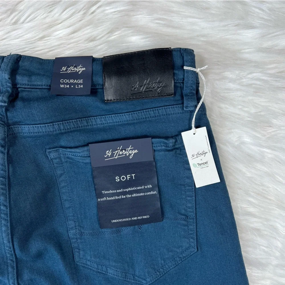 NWT 34 Heritage Courage Straight Leg‎ Pants in Petrol Comfort